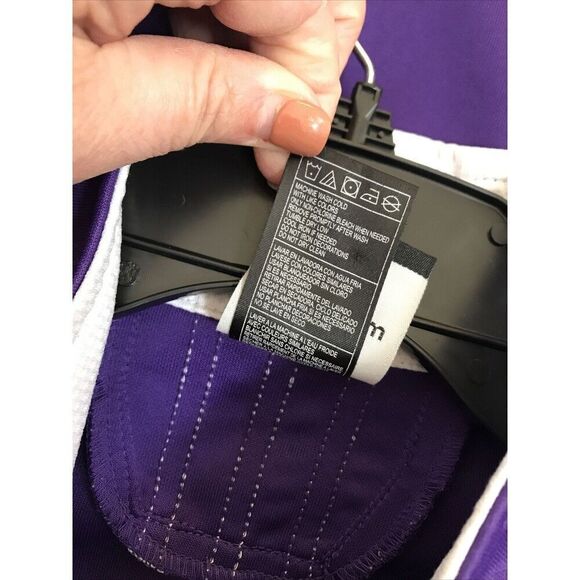 Adidas LOS ANGELES LAKERS PURPLE WHITE WARMUP CLIMALITE JACKET MEN M Full Zip - Picture 6 of 13